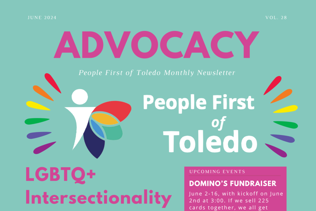 A header image of the clipped front page of People First of Toledo's June advocacy newsletter.
