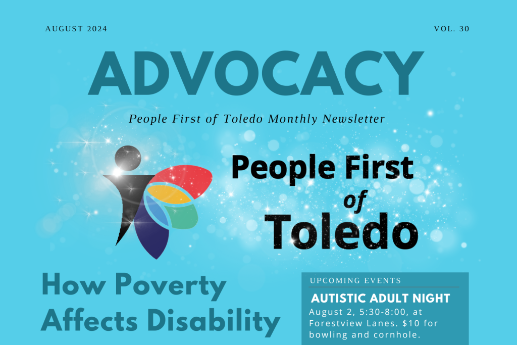 A cropped header image of People First of Toledo's August 2024 newsletter.