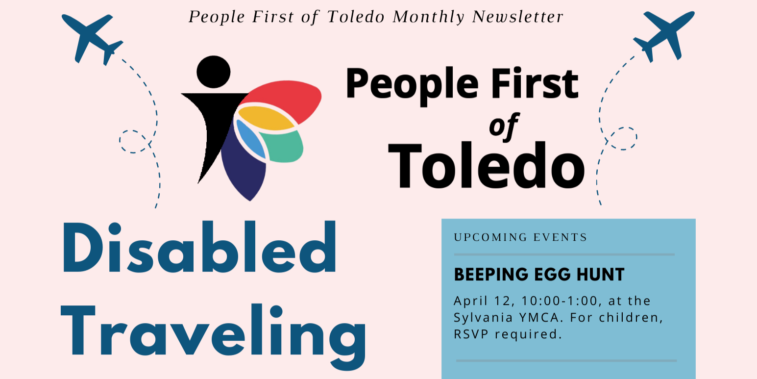 A bannner image of People First of Toledo's April 2025 newsletter.