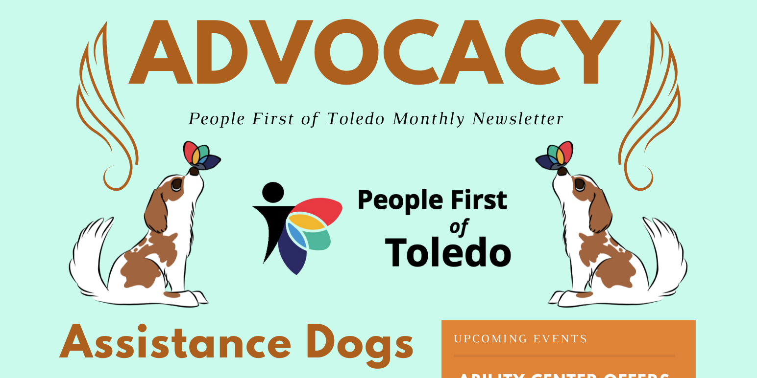 A banner image of the front page of People First of Toledo's February newsletter.