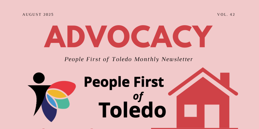 A banner image of People First of Toledo's August 2025 newsletter.
