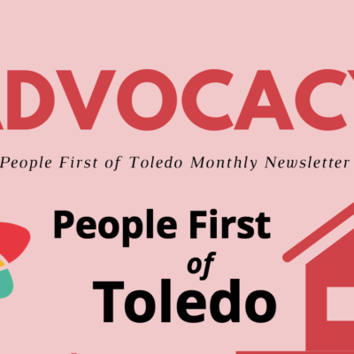 A banner image of People First of Toledo's August 2025 newsletter.