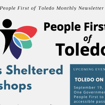 A banner image of People First of Toledo's September 2025 advocacy newsletter.